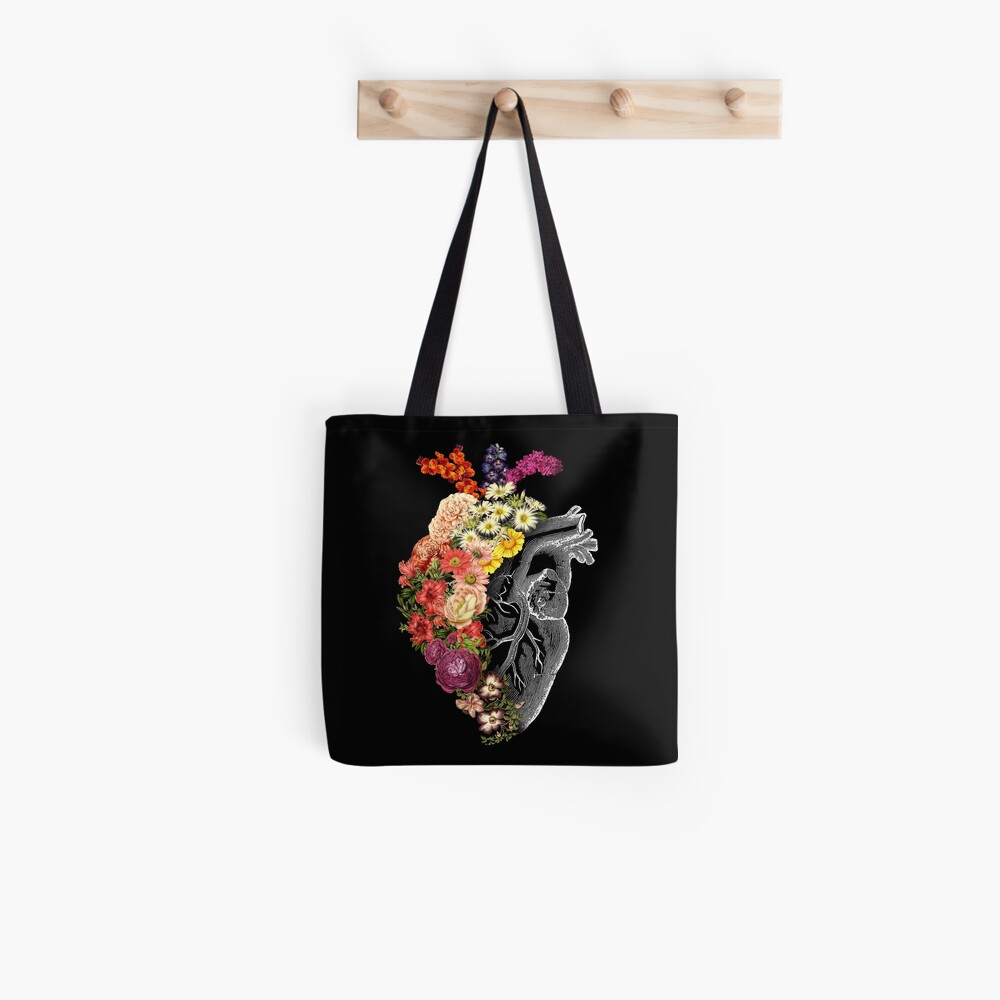 Flower Heart Spring Tote Bag