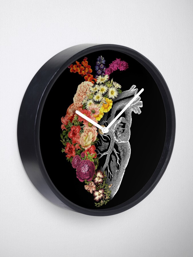 Alternate view of Flower Heart Spring Clock