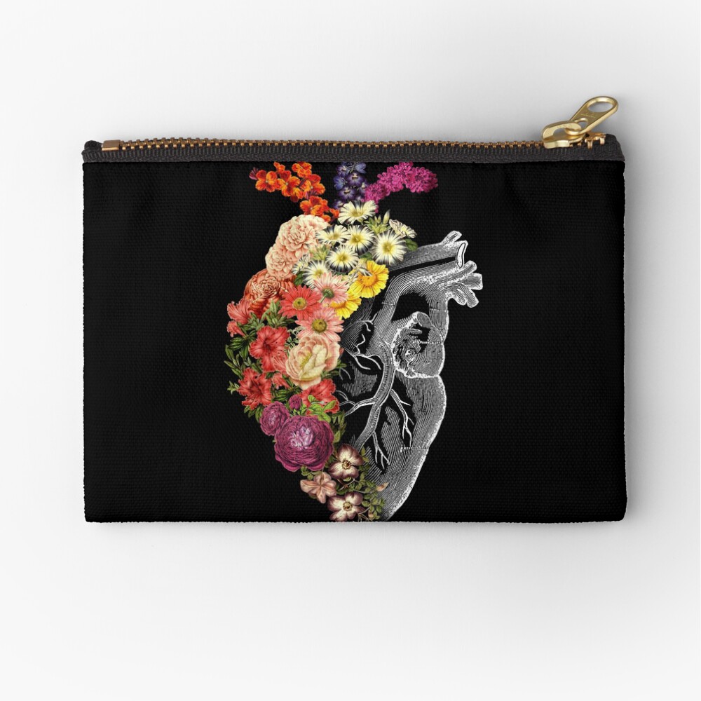 Flower Heart Spring Zipper Pouch