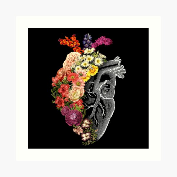 Flower Heart Spring Art Print