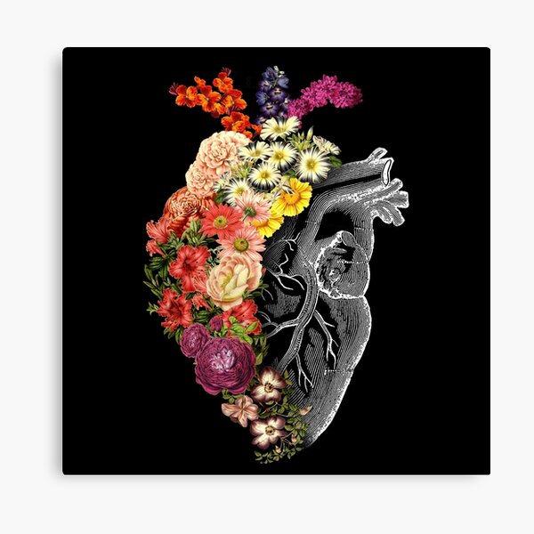 Flower Heart Spring Canvas Print