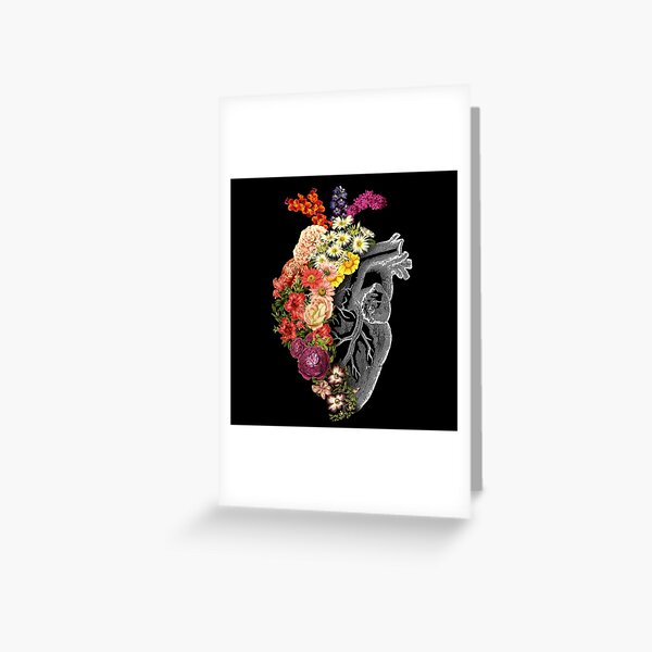 Flower Heart Spring Greeting Card