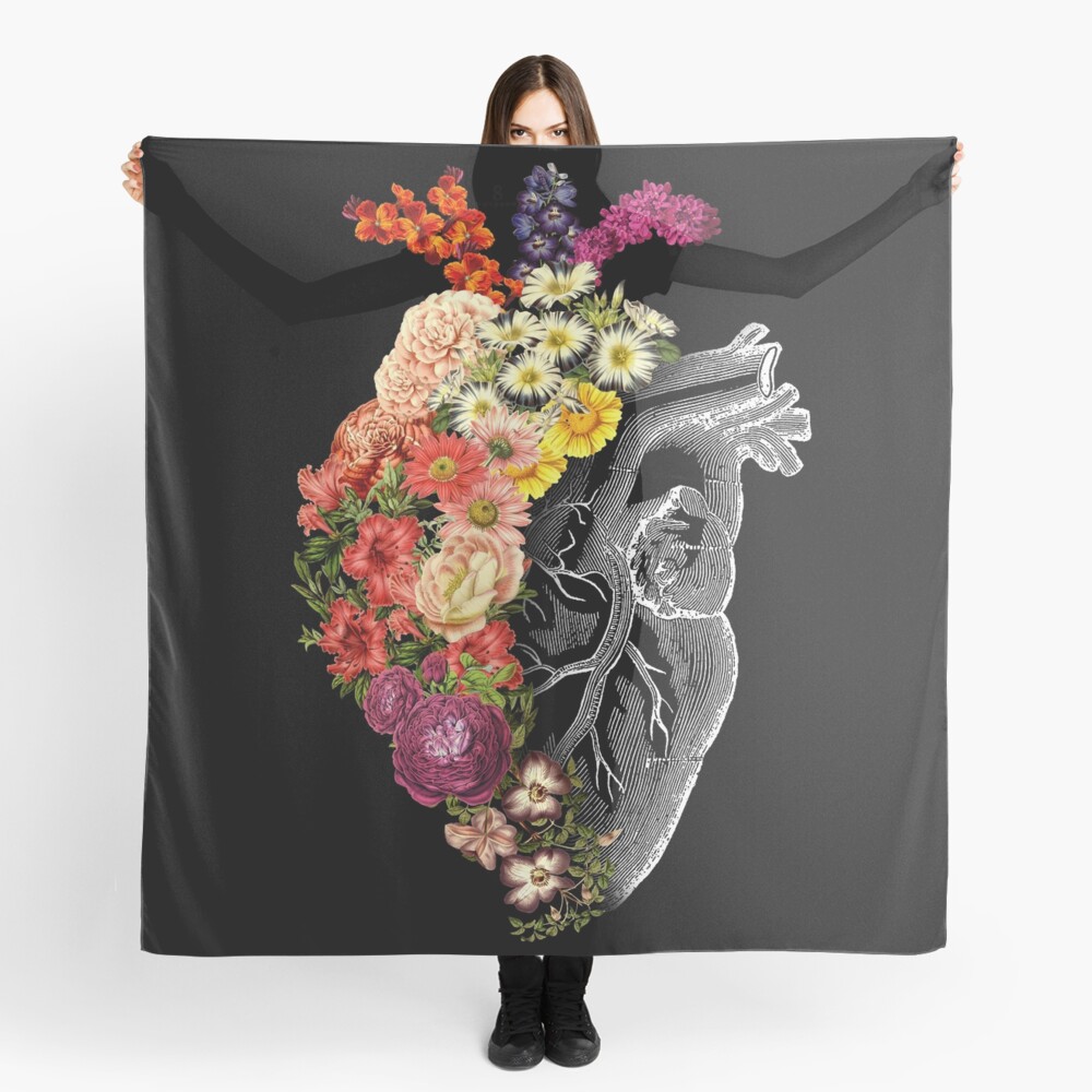 Flower Heart Spring Scarf