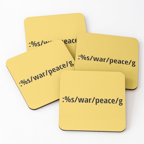 Item preview, Replace War with Peace - Pacifist vi/Vim Geek - Black Text designed and sold by geeksta.