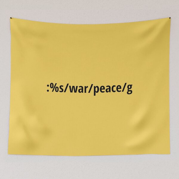 Item preview, Replace War with Peace - Pacifist vi/Vim Geek - Black Text designed and sold by geeksta.
