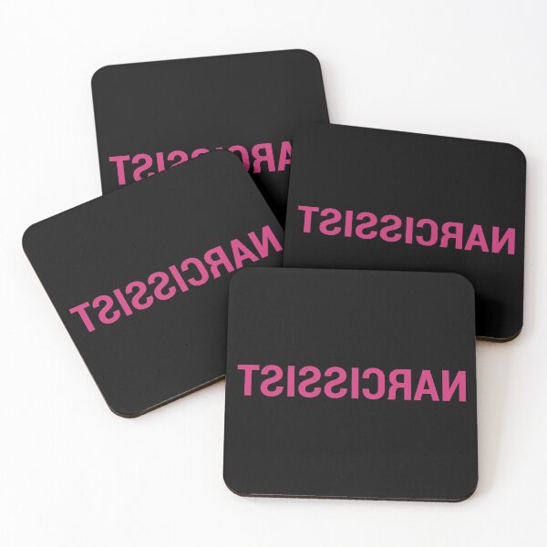 Item preview, Narcissist Mirrored Pink Text - Funny Self-Mockery Design designed and sold by geeksta.