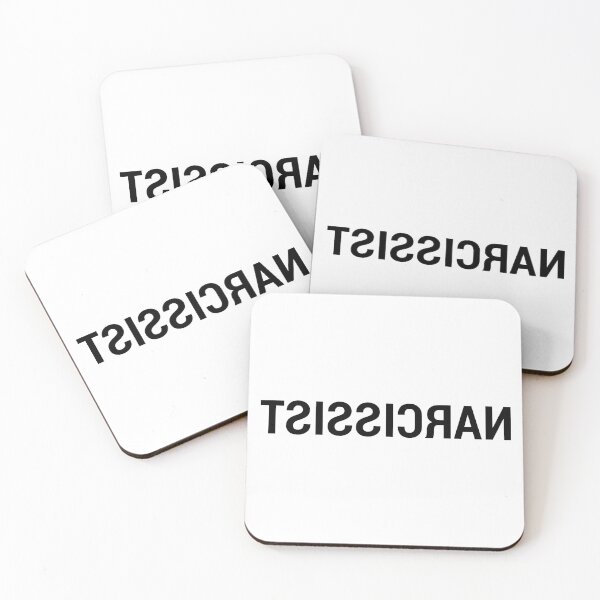 Item preview, Narcissist Mirrored Black Text - Funny Self-Mockery Design designed and sold by geeksta.
