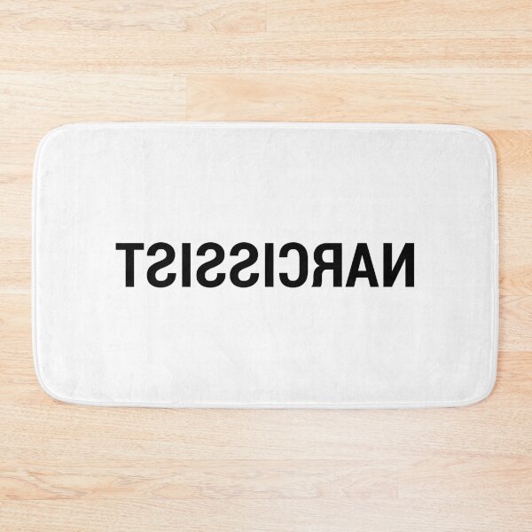 Item preview, Narcissist Mirrored Black Text - Funny Self-Mockery Design designed and sold by geeksta.