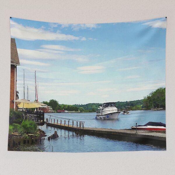 Item preview, Kingston NY - Cabin Cruiser on Rondout Creek designed and sold by Susan Savad.