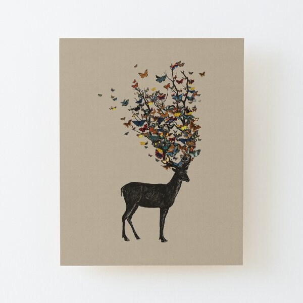 STAG DEER WILD BOARS IN FOREST CANVAS PICTURE PRINT WALL ART HOME DECOR