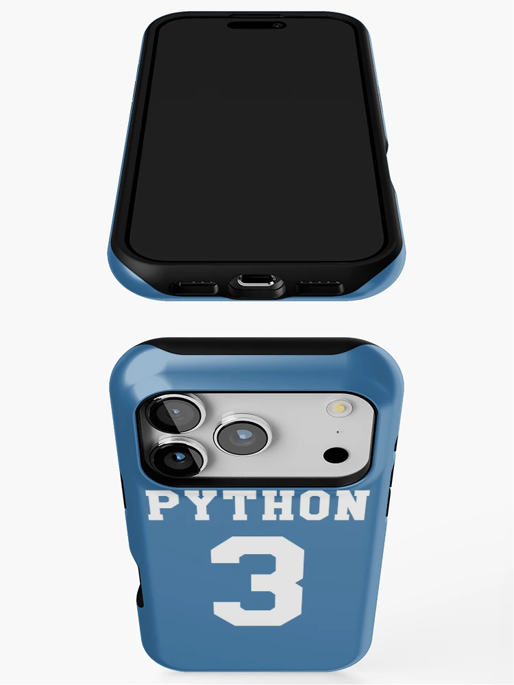 Thumbnail 3 of 4, iPhone Case, Python 3 - White College Style Design for Python Programmers designed and sold by geeksta.