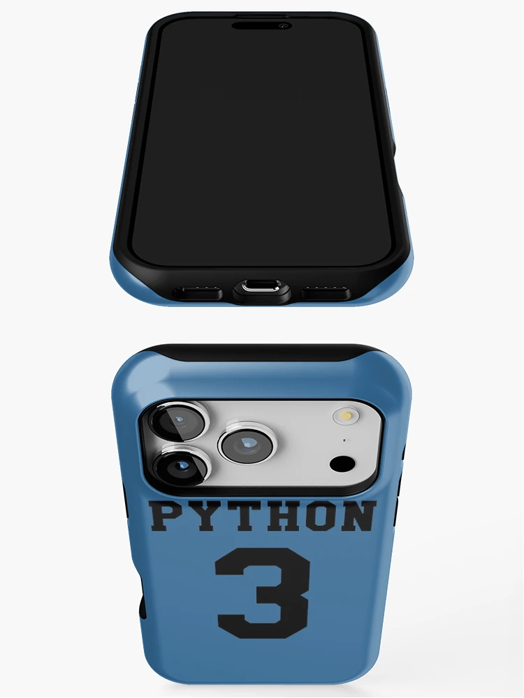 Thumbnail 3 of 4, iPhone Case, Python 3 - Black College Style Design for Python Programmers designed and sold by geeksta.