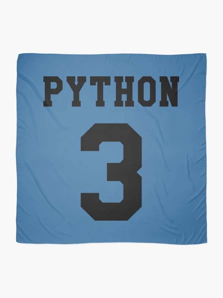 Thumbnail 2 of 3, Scarf, Python 3 - Black College Style Design for Python Programmers designed and sold by geeksta.
