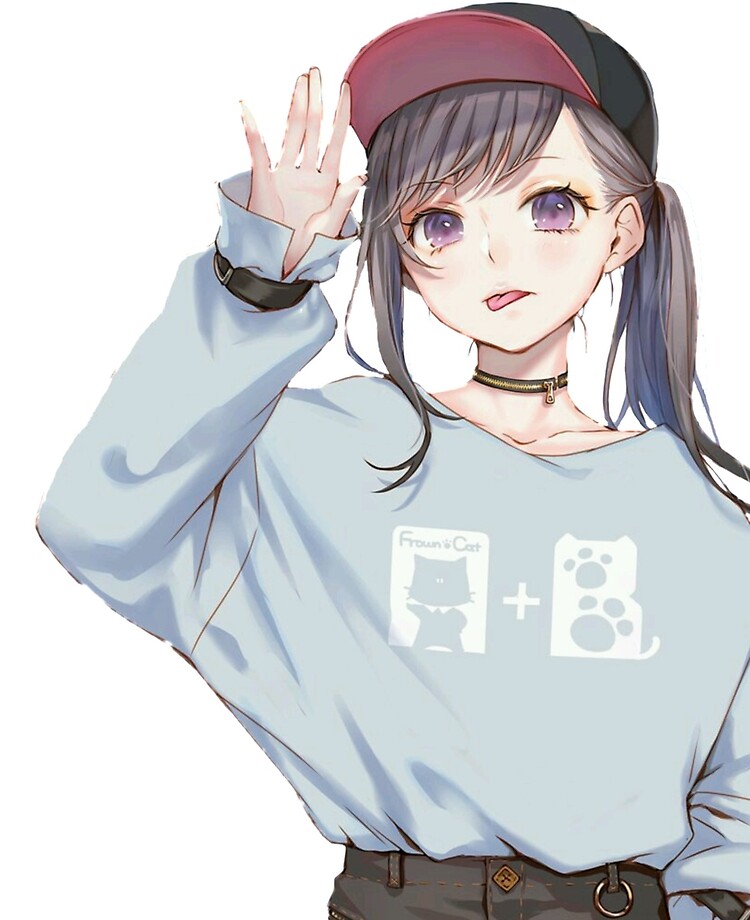 Anime girl store with sweatshirt