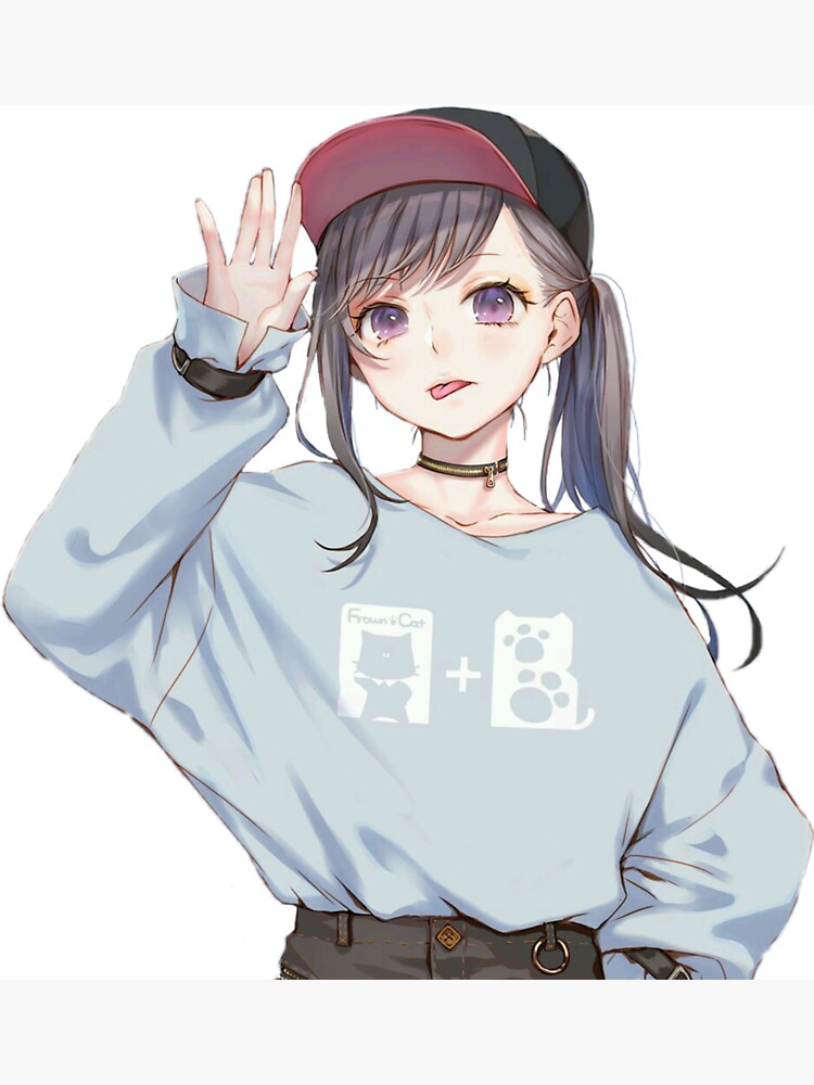 Anime hoodie shop girl drawing