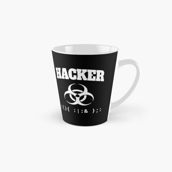 Item preview, Computer Hacker T-Shirt - White Biohazard Sign & Bash Fork Bomb designed and sold by geeksta.