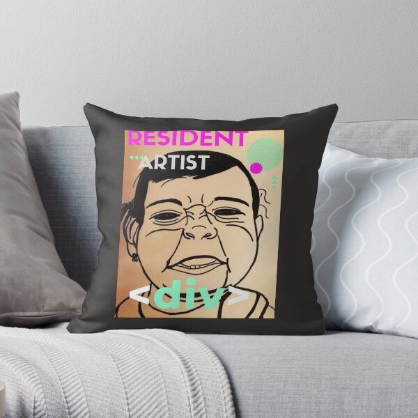 RESIDENT ARTIST Throw Pillow