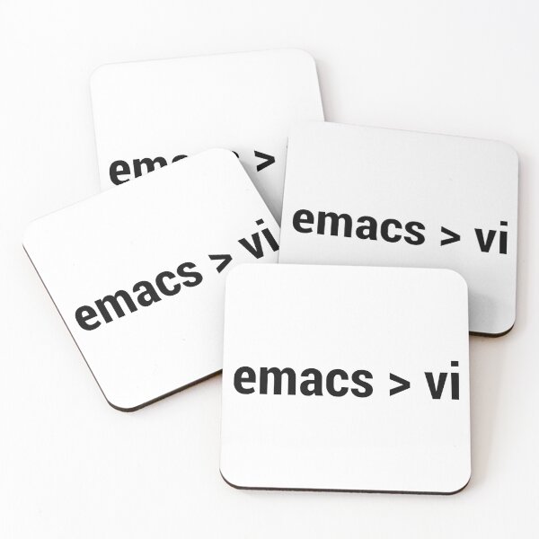 Item preview, emacs greater than vi - Code Editor Flame War - Black Text Design designed and sold by geeksta.