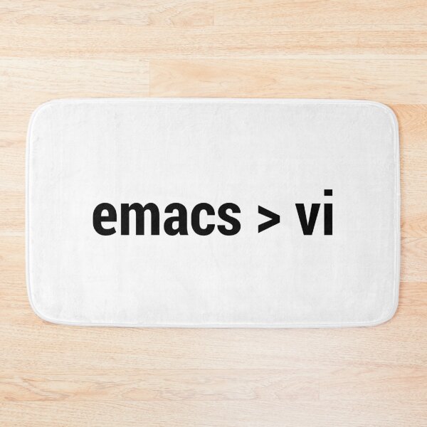Item preview, emacs greater than vi - Code Editor Flame War - Black Text Design designed and sold by geeksta.