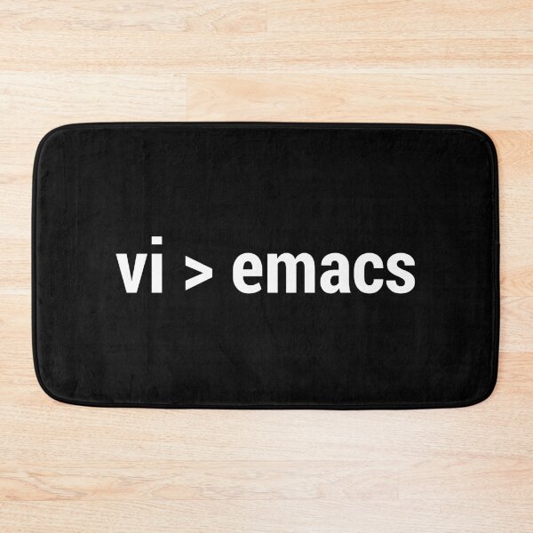 Item preview, vi greater than emacs - Code Editor Flame War - White Text Design designed and sold by geeksta.