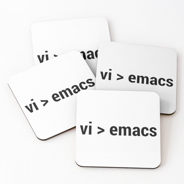 Item preview, vi greater than emacs - Code Editor Flame War - Black Text Design designed and sold by geeksta.