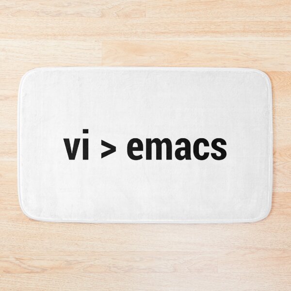 Item preview, vi greater than emacs - Code Editor Flame War - Black Text Design designed and sold by geeksta.