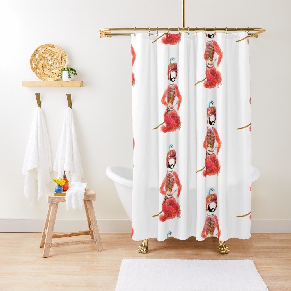 PersianSultan man with a sword and knife Shower Curtain
