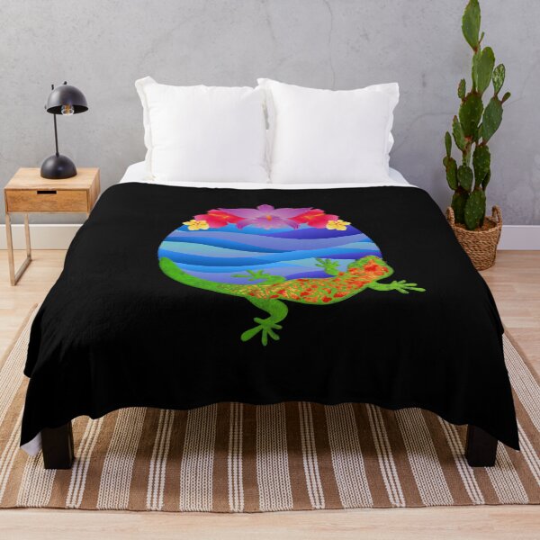 Item preview, Giant Day Gecko In Tropical Paradise designed and sold by ViolaVixi.