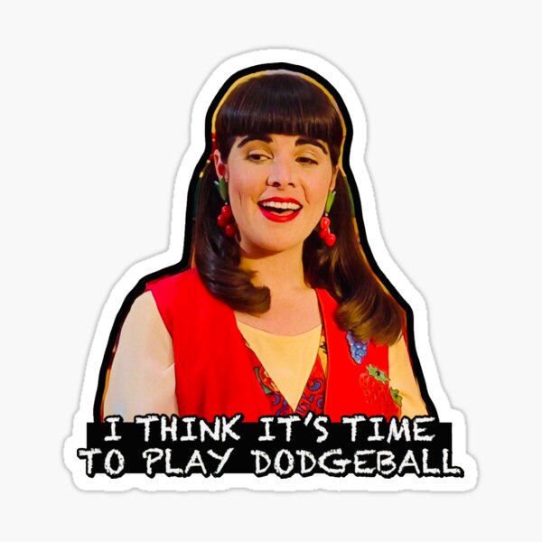 Vista previa del artículo con la obra «Creo que es hora de jugar Dodgeball - Miss Lippy», diseñado y vendido por Cuttintees.