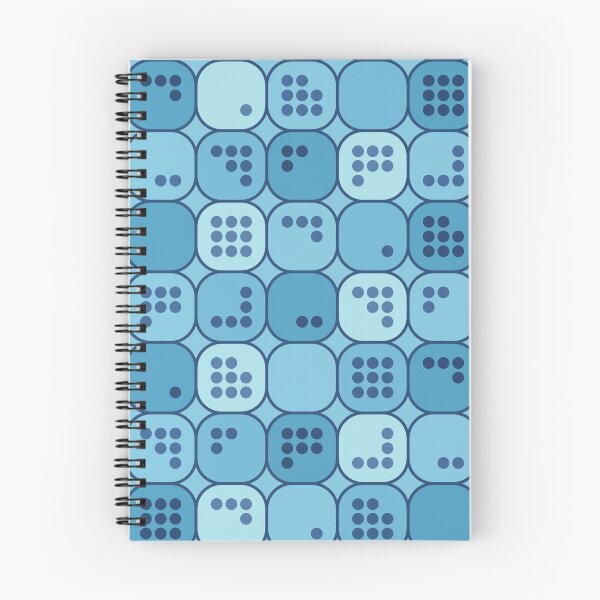 Item preview, Denim Blue Mid Century Modern Sequential Dot Boxes designed and sold by Elsy's Art.