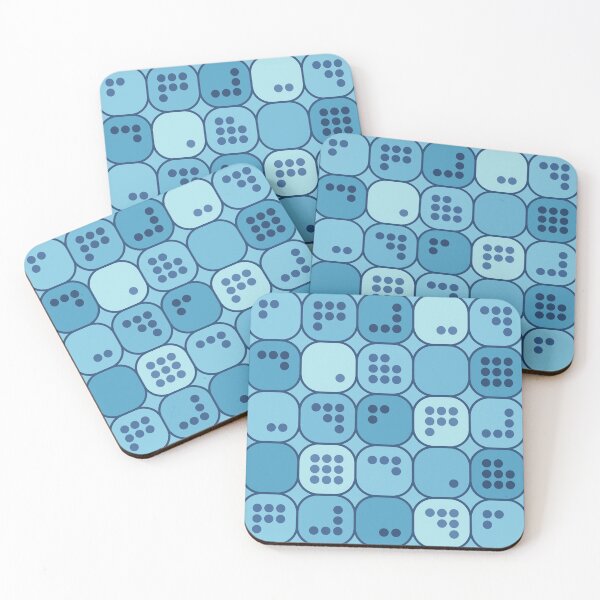 Item preview, Denim Blue Mid Century Modern Sequential Dot Boxes designed and sold by Elsy's Art.