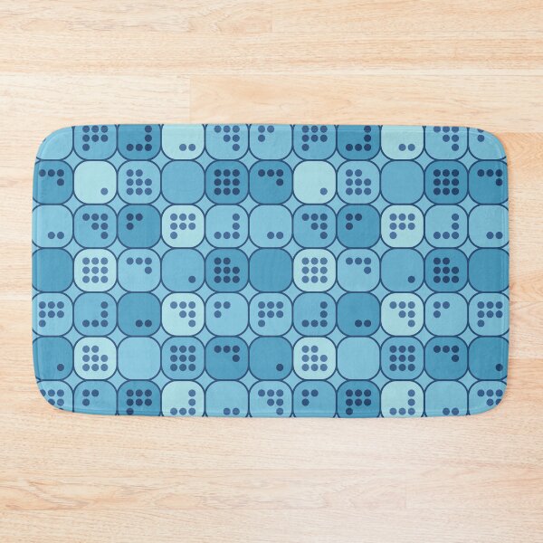 Item preview, Denim Blue Mid Century Modern Sequential Dot Boxes designed and sold by Elsy's Art.