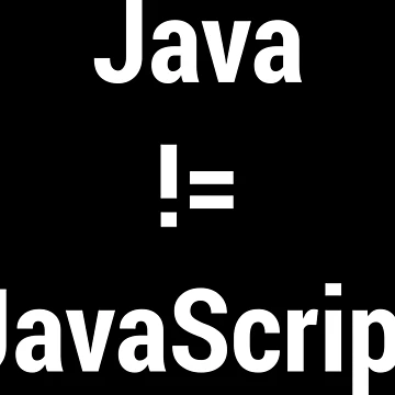 Artwork thumbnail, Java not equals JavaScript Bugged Programmer Design - White Text by geeksta