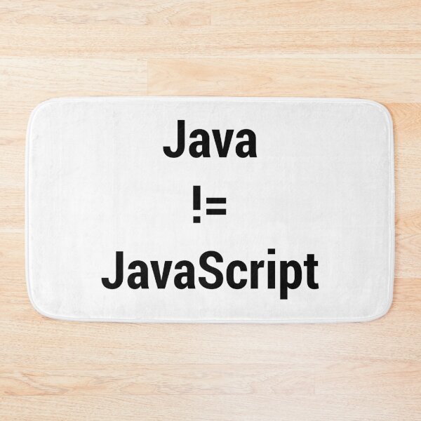 Item preview, Java not equals JavaScript Bugged Programmer Design - Black Text designed and sold by geeksta.