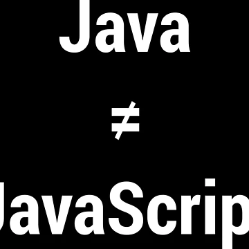 Artwork thumbnail, Java is not JavaScript Annoyed Programmer/Developer White Text by geeksta