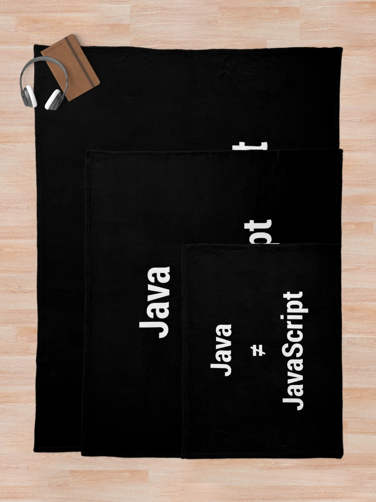 Thumbnail 5 of 6, Throw Blanket, Java is not JavaScript Annoyed Programmer/Developer White Text designed and sold by geeksta.