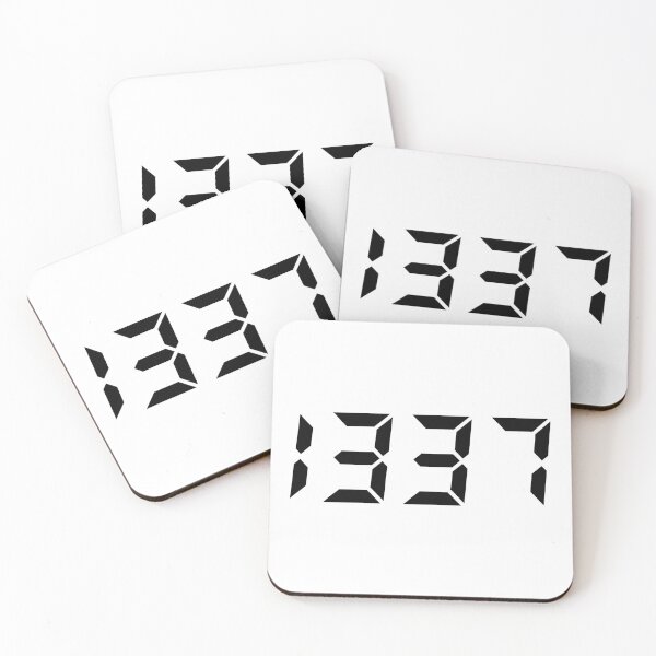 Item preview, 1337 - Leet Geek/Hacker Digital Clock Style Black Text designed and sold by geeksta.