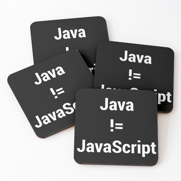 Item preview, Java not equals JavaScript Bugged Programmer Design - White Text designed and sold by geeksta.