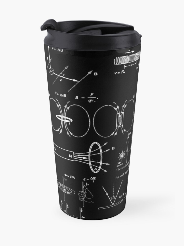 Alternate view of #Physics #Formula Set #PhysicsFormulaSet #FormulaSet Travel Coffee Mug
