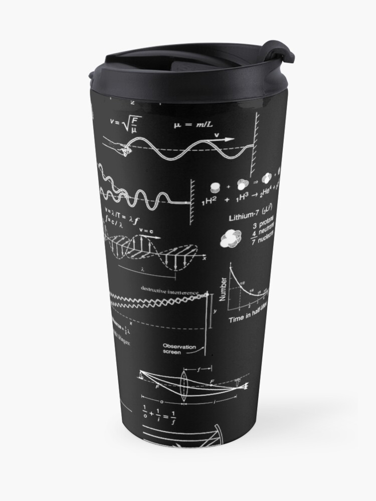 Alternate view of #Physics #Formula Set #PhysicsFormulaSet #FormulaSet Travel Coffee Mug