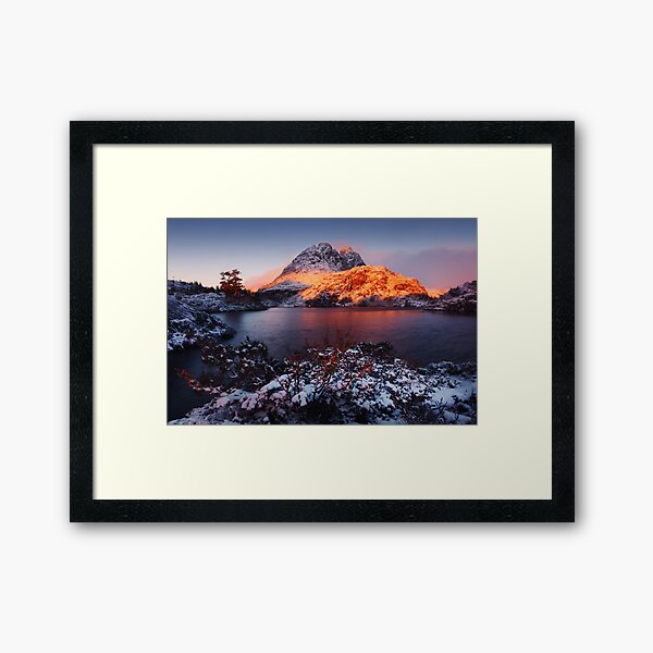 Little Horn in Autumn Snow Twisted Lakes Framed Art Print