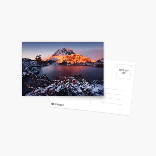 Little Horn in Autumn Snow Twisted Lakes Postcard