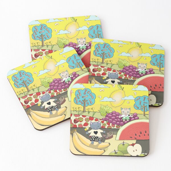 Item preview, "Cats in the Land of Fruits and Nuts" designed and sold by StairiArt.
