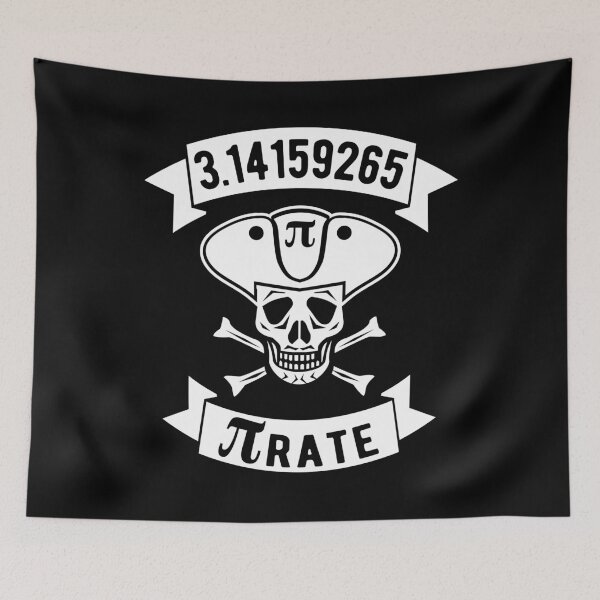 Item preview, Math Pirate - White Design with Skull, Hat & Bones designed and sold by geeksta.