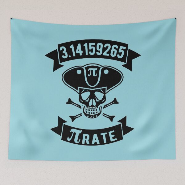Item preview, Math Pirate - Black Design with Skull, Hat & Bones designed and sold by geeksta.