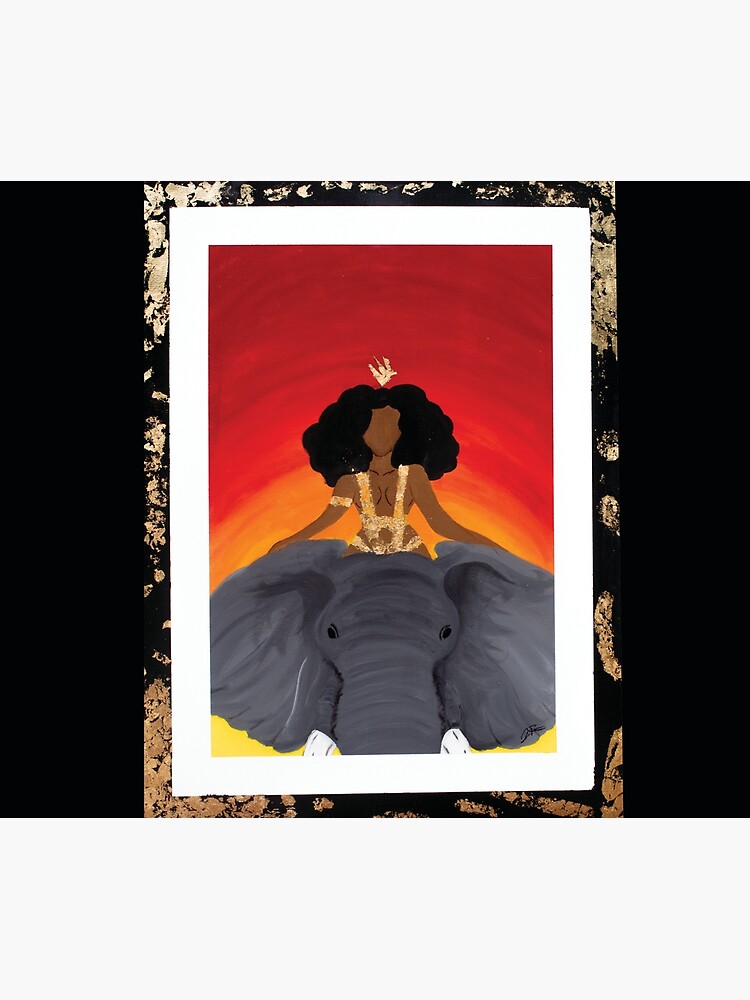 Thumbnail 5 of 5, Shower Curtain, Queen Riding an Elephant designed and sold by bjoyousgraphics.