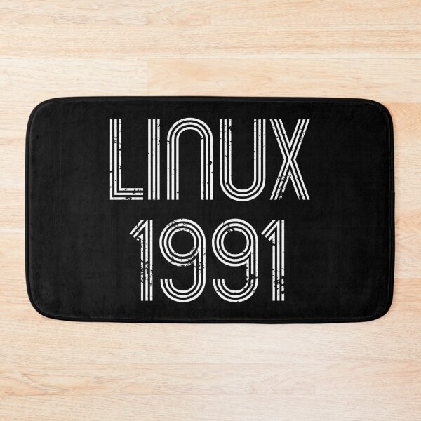 Item preview, Linux 1991 - Initial Release Year White Text Distressed Design designed and sold by geeksta.