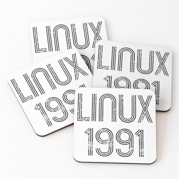 Item preview, Linux 1991 - Initial Release Year Black Text Distressed Design designed and sold by geeksta.
