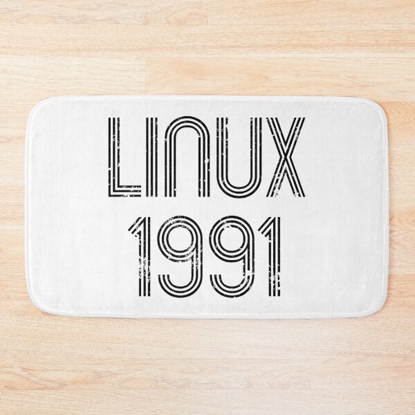 Item preview, Linux 1991 - Initial Release Year Black Text Distressed Design designed and sold by geeksta.
