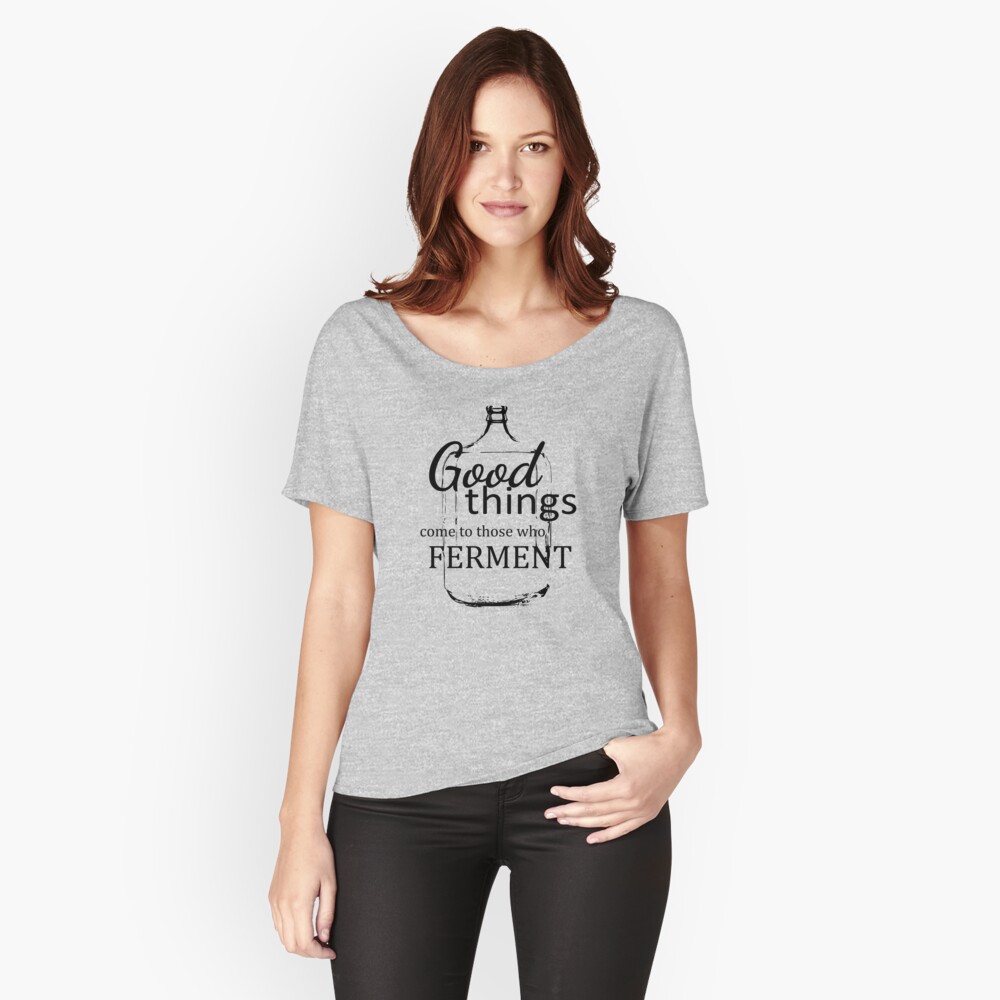 Good Things Come- Black and White Relaxed Fit T-Shirt